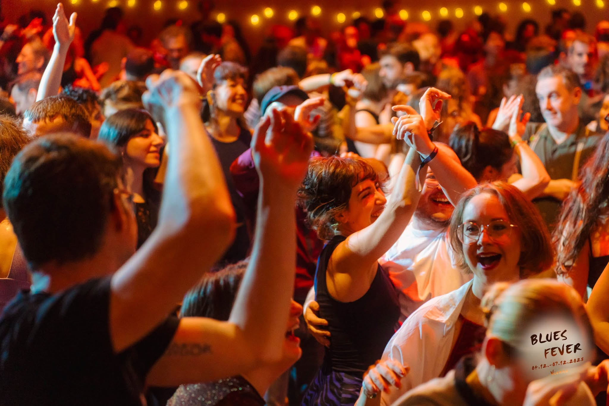 Crowd dancing at Blues Fever
