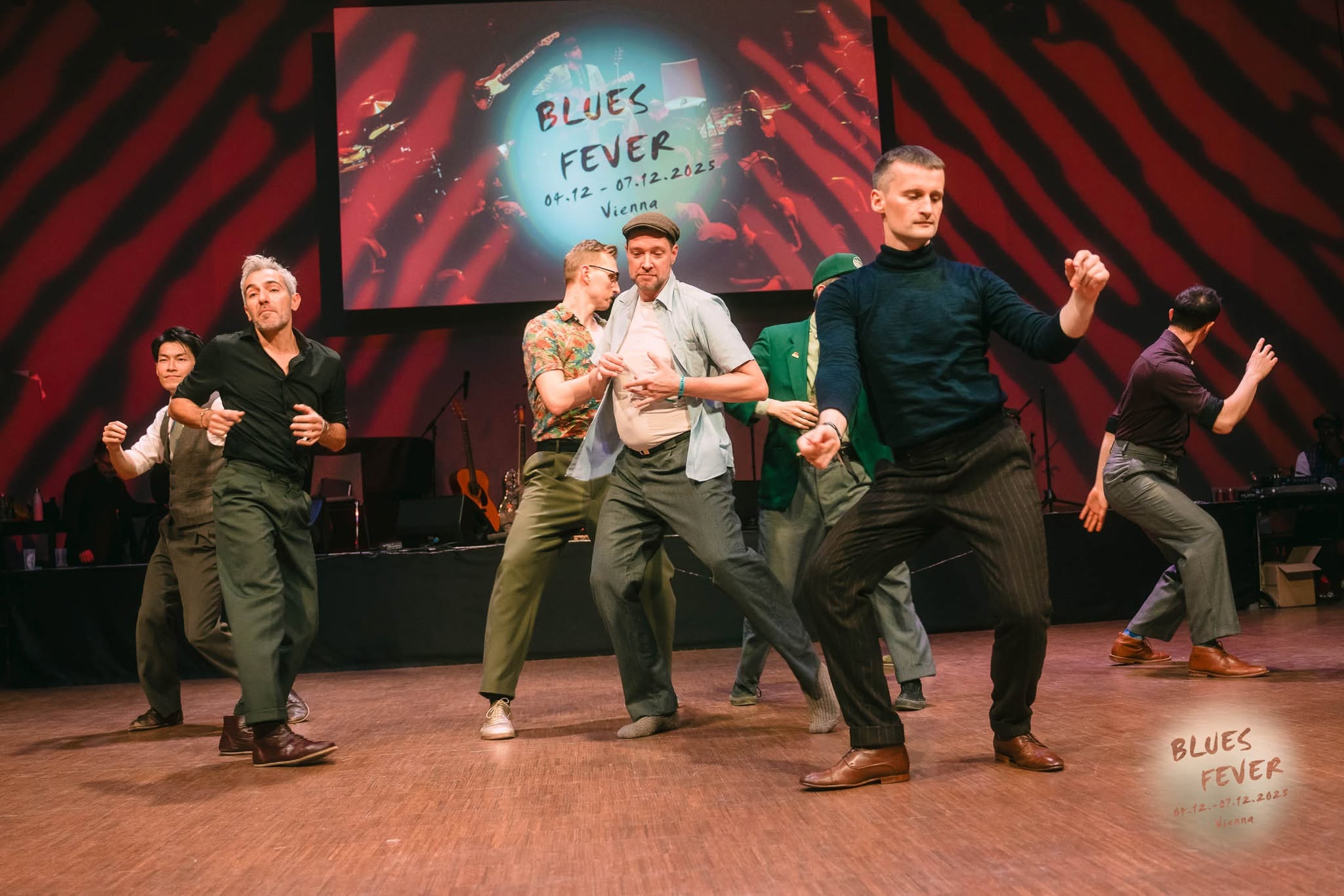 Blues Fever dancers performing on stage